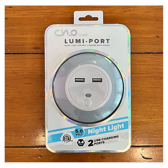 NIB CYLO LUMI-PORT LIGHT & DUAL USB CHARGER; Plug-In Light Sensor; Night Light - Picture 2 of 10